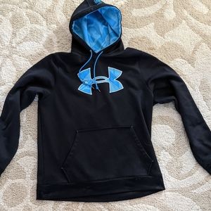 Under Armour Black and Blue Hoodie Large